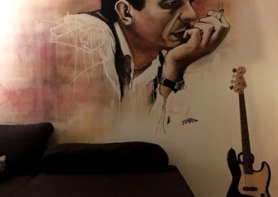Muurschildering Johnny Cash